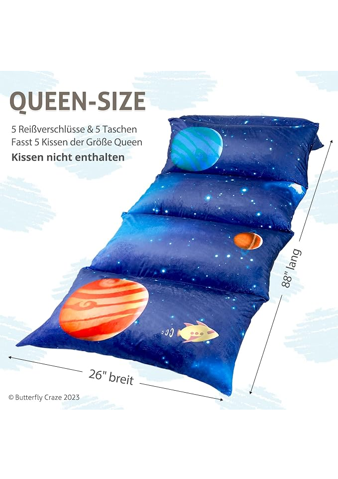 Husa pentru Saltea de Podea, imagine galaxie, Queen Size, 224 x 66 cm [2]