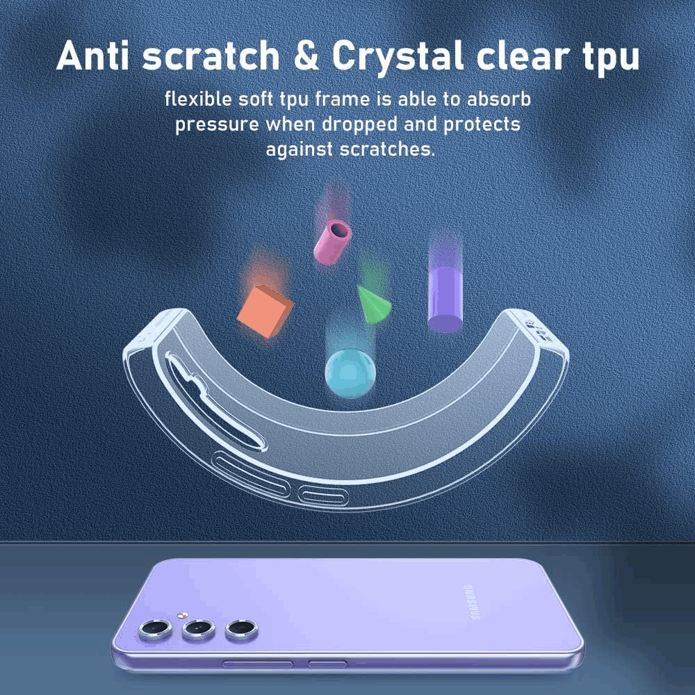 Husa pentru Samsung A54 Ultra, Transparentă, Anti-ingalbenire, PC Dur si TPU Flexibil, QPOX3 [3]