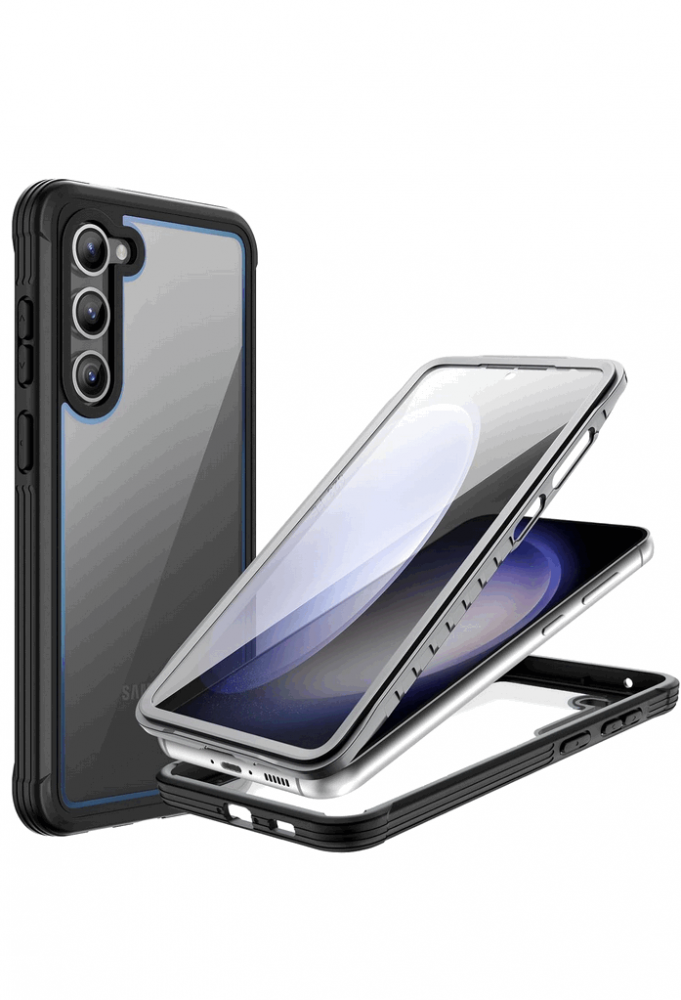 Husa pentru Samsung Galaxy S23 6.1 inch, Protecție Militară 360 Grade Anti-Cădere/Șoc/Praf/Bumper/Anti-Îngălbenire cu Protector de Ecran Inclusiv, Negru, P54L [1]