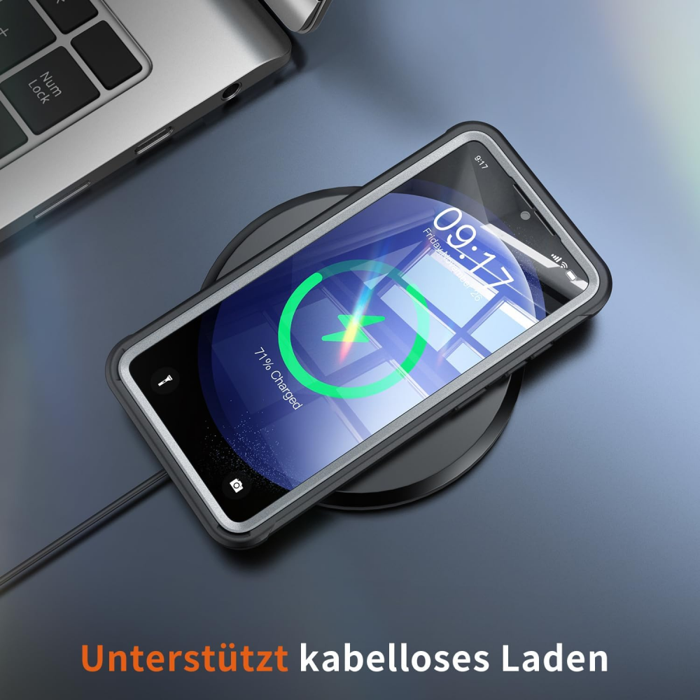 Husa pentru Samsung Galaxy S23 FE, YIBENEU, Protectie 360°, Ecran Inclus, Rezistenta la Socuri, Praf si Caderi, Negru [4]