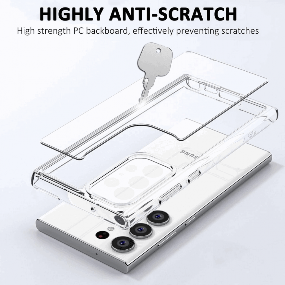Husa pentru Samsung S23 Ultra, Transparentă, Anti-ingalbenire, PC Dur si TPU Flexibil, QPR3P [5]
