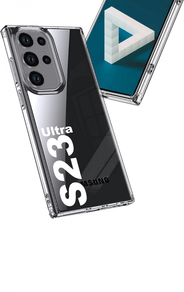 Husa pentru Samsung S23 Ultra, Transparentă, Anti-ingalbenire, PC Dur si TPU Flexibil, QPR3P [1]