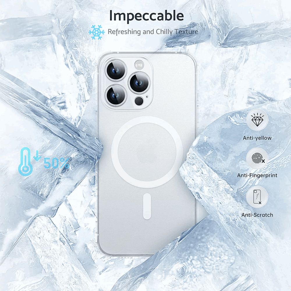 Husa pentru telefon iPhone 13 PRO 6.1 inch, Transparent Mat, Anti-Amprente, Anti-Gălbenire, Anti-Șoc, TPU Translucid, DASFOND, R0XO7 [2]