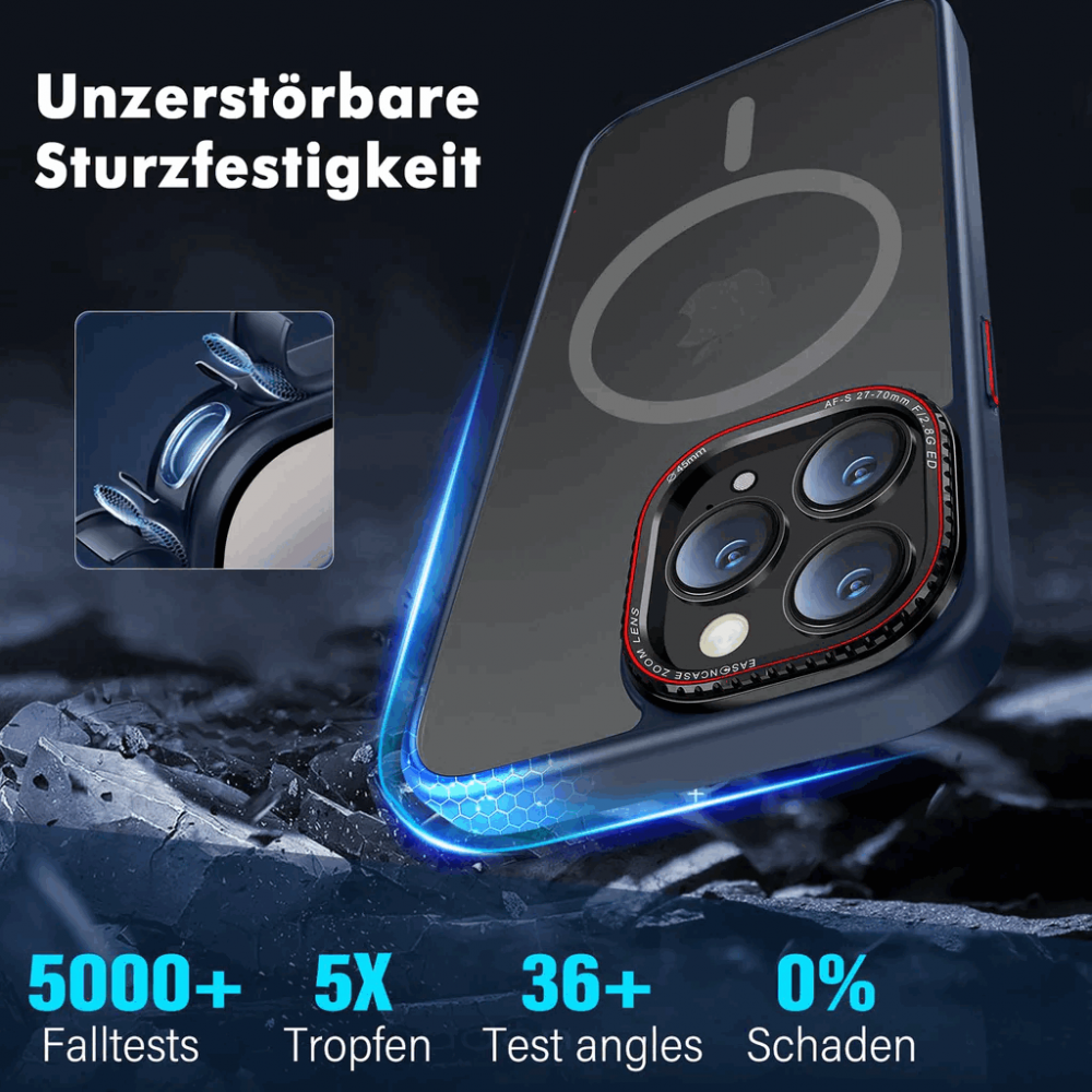 Husă pentru telefon mobil iPhone 14 Pro, 6,1 inch, PuyaTeya, cu protecție Mag Safe, rezistentă la șocuri, rezistentă la zgârieturi, mată translucidă, anti-amprentă, anti-alunecare, bleumarin [3]