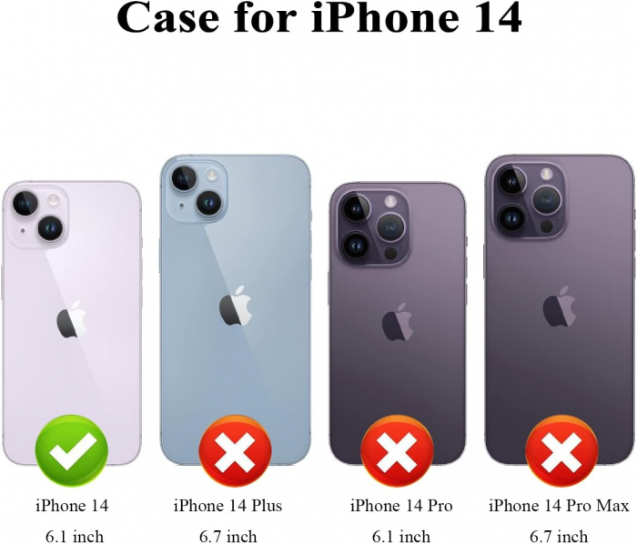 Husa Protectoare pentru iPhone 14 cu Suport pentru Carduri si Functie Stand, Fluturi Colorati, doar modelul 6.1 inches [4]