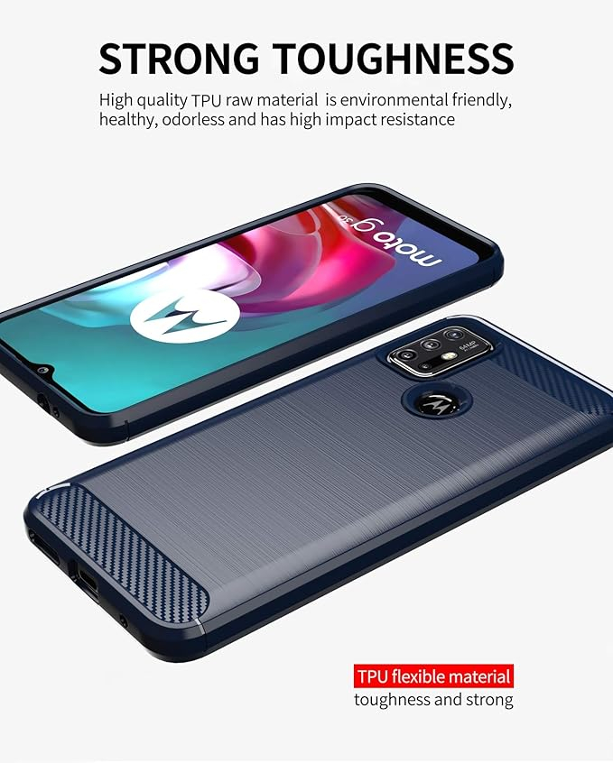Husă TingYR Ultra Subțire din Silicon pentru Motorola Moto G10/G30, Negru, Rezistentă la Șocuri și Zgârieturi, JUTJ [4]