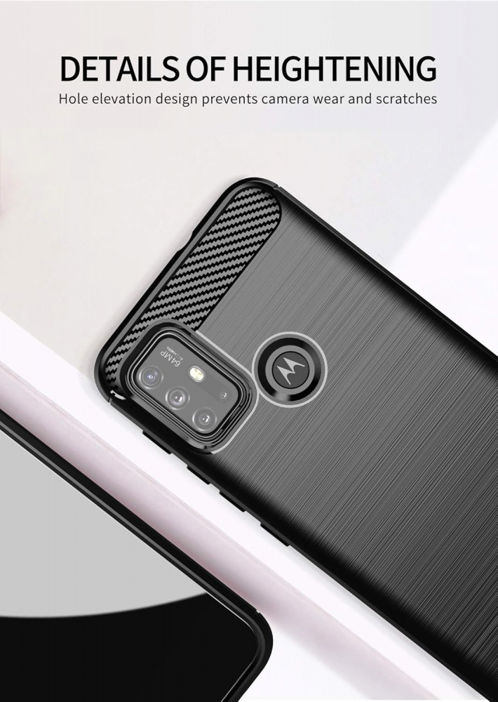 Husă TingYR Ultra Subțire din Silicon pentru Motorola Moto G10/G30, Negru, Rezistentă la Șocuri și Zgârieturi, JUTJ [5]