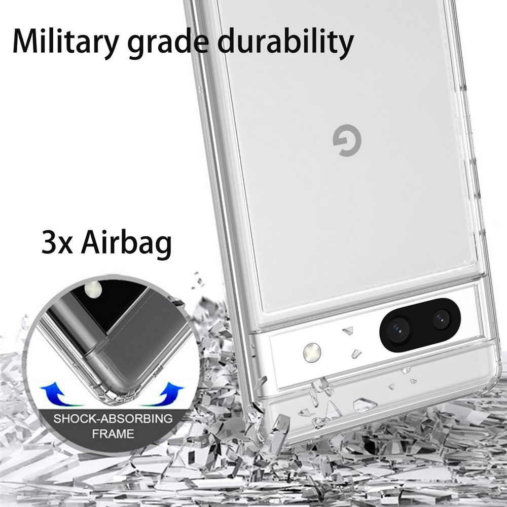 Husa Transparenta Crystal Clear pentru Google Pixel 8a, Protectie Militara, Antisoc, Rezistenta la Zgarieturi [4]