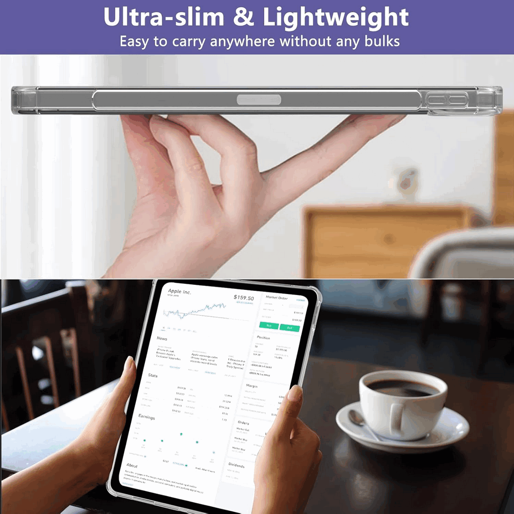 Husă Transparentă Slim pentru iPad Pro 12.9 inch, Generația a 6-a/a 5-a 2022/2021, 6CMZ [4]