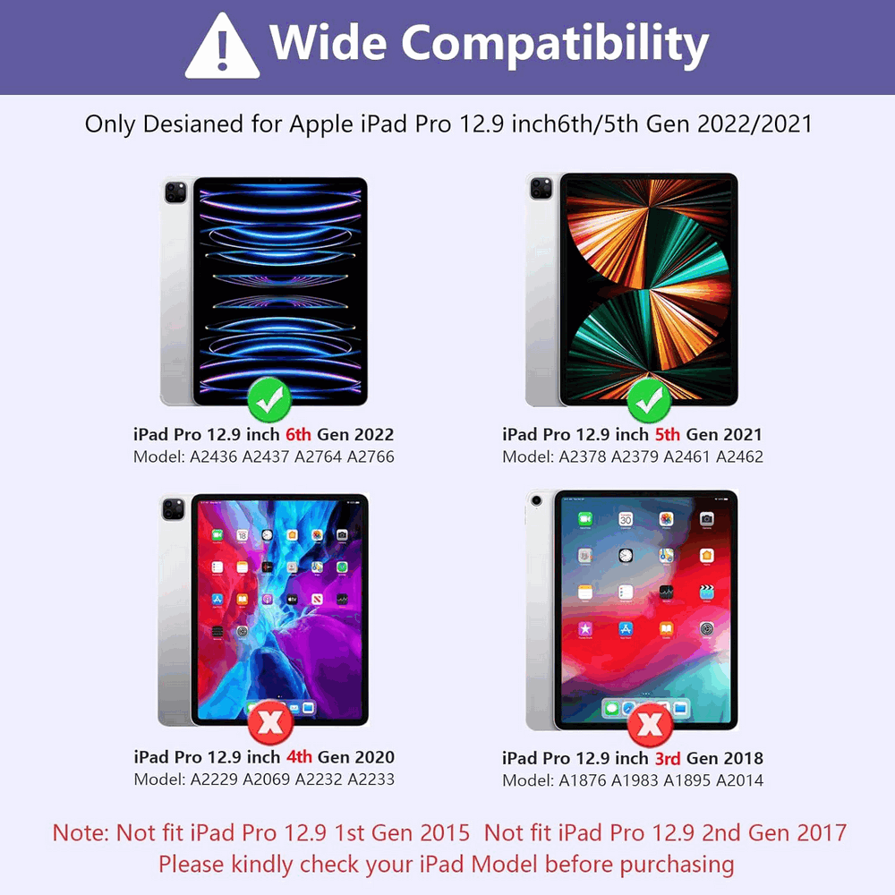 Husă Transparentă Slim pentru iPad Pro 12.9 inch, Generația a 6-a/a 5-a 2022/2021, 6CMZ [2]