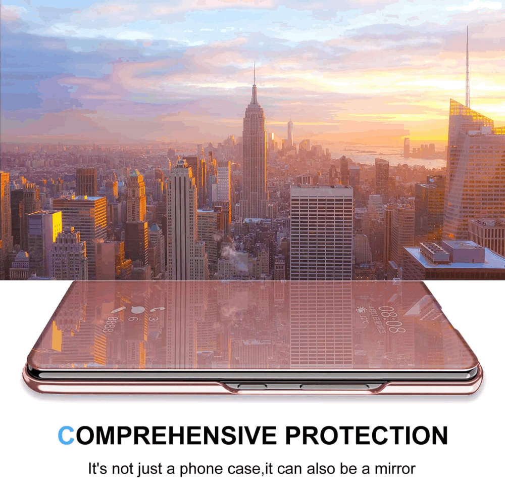 Huse pentru Samsung Galaxy Z Fold 4 5G, Clear View, rose gold, TMJV [5]