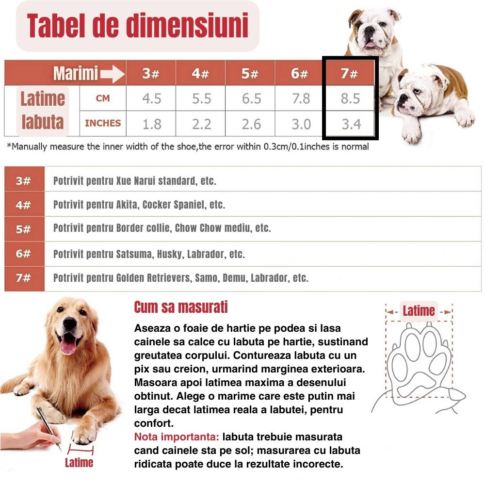 Cizme impermeabile pentru caini marimea 5 latime 6,5 cm cu talpa antiderapanta si banda reflectorizanta [2]