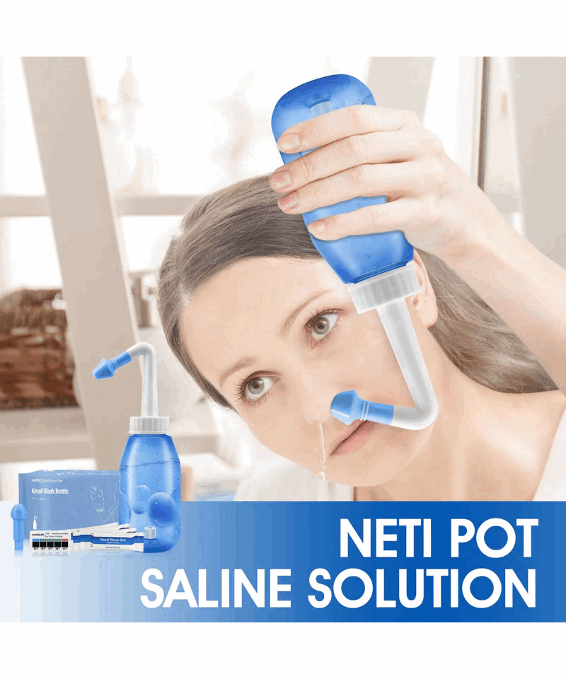 Irigator Nazal, 300ml, 2 diuze, 30 pachete de sare, termometru, Waterpulse [2]