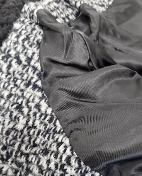Jacheta de iarna din lana pentru copii si bebelusi,Alb/negru, CODE baby, 80 CM, 9/12 luni [2]