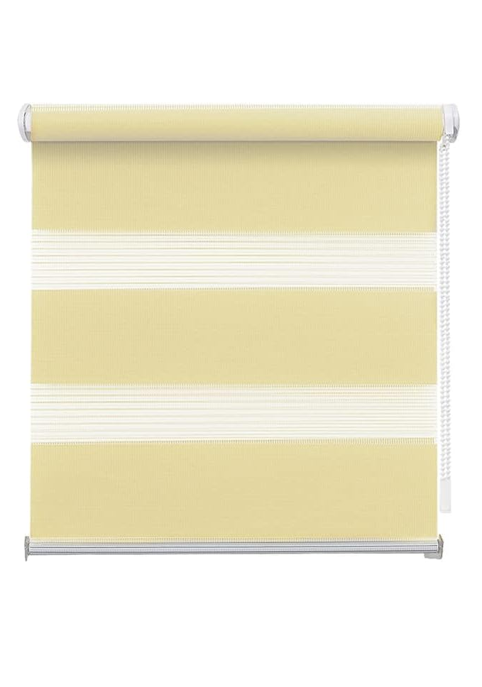 Jaluzea noapte/zi cu Fixare Fara Gaurire, Eurohome, Solutie Eleganta pentru Intimitate si Controlul Luminii, 85x220 cm, galben [1]