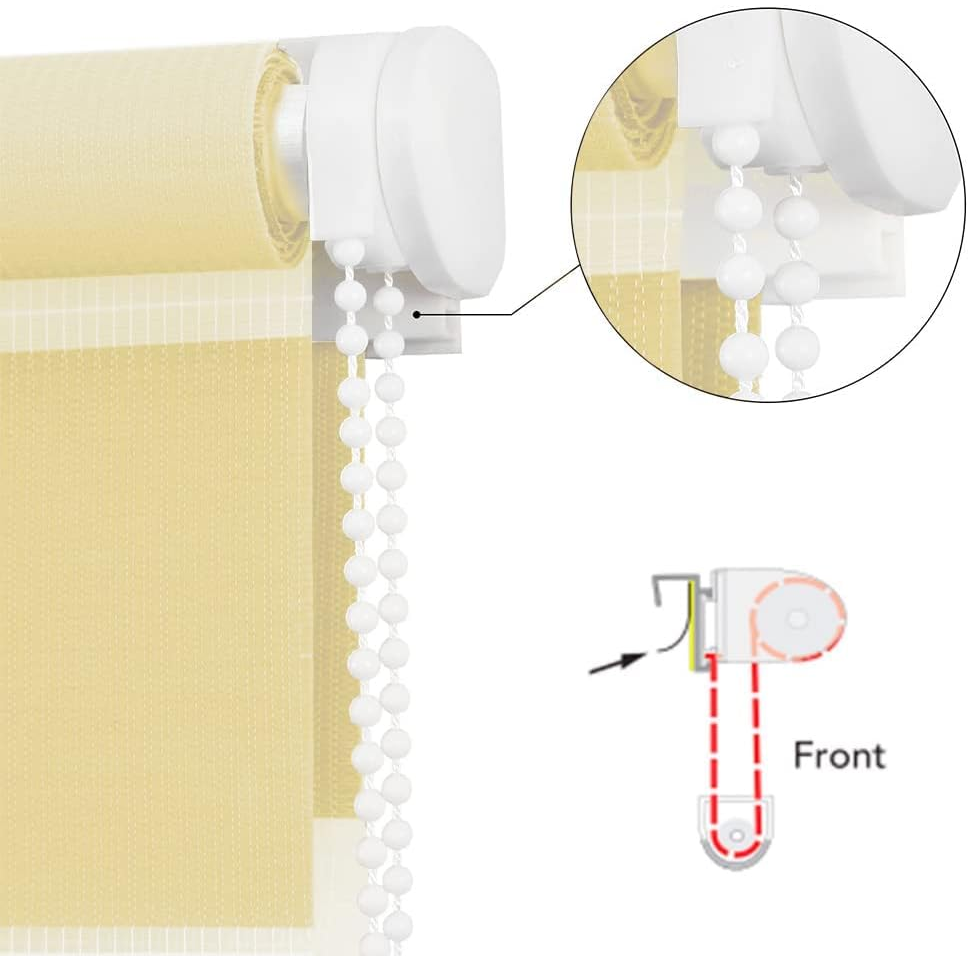 Jaluzea noapte/zi cu Fixare Fara Gaurire, Eurohome, Solutie Eleganta pentru Intimitate si Controlul Luminii, 85x220 cm, galben [3]