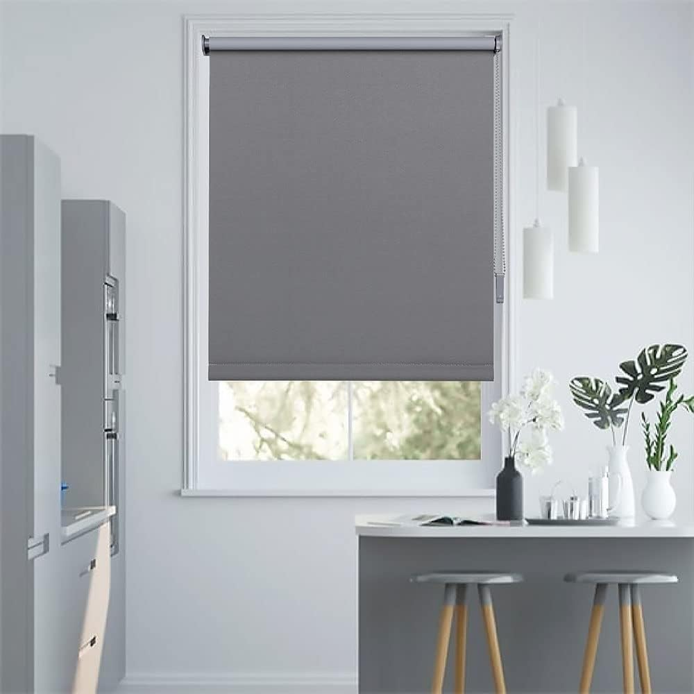 Jaluzea Termica Blackout 65 x 210 cm, Gri, Fara Gaurire, cu Strat Intunecat si Certificare Oeko-Tex 100, EuroHome [2]