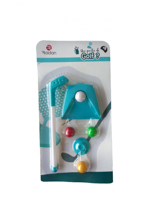 Joc de masa golf, pentru copii, plastic, multicolor, 7,5x 6,5 x 17 cm [1]