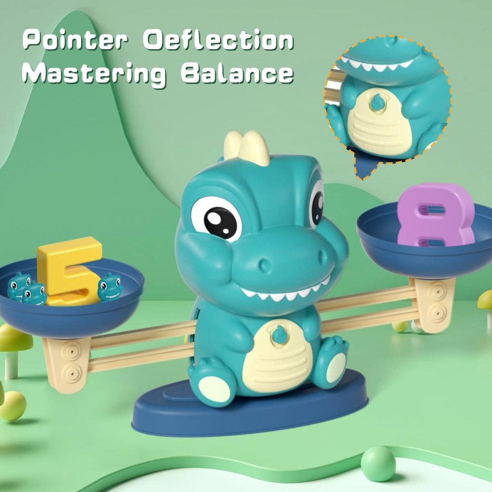 Joc Educativ Montessori cu Dinozauri și Numere, REMOKING, Jucărie Interactivă pentru Învățarea Matematicii, pentru Copii 3+ Ani, Băieți și Fetițe [2]