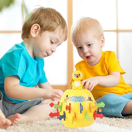 Joc Interactiv Rața Săltăreață, Joc Clasic cu Butoi și 24 de Săbii Colorate, pentru Copii 3+ Ani [2]