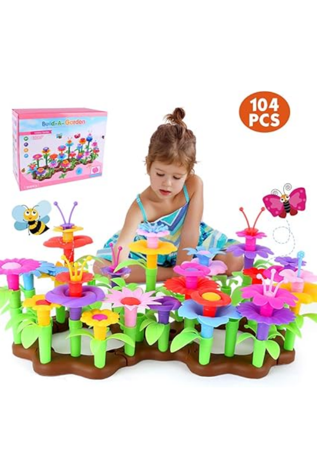 Jucarie gradina de flori, 104 piese, multicolor, Kramow [5]