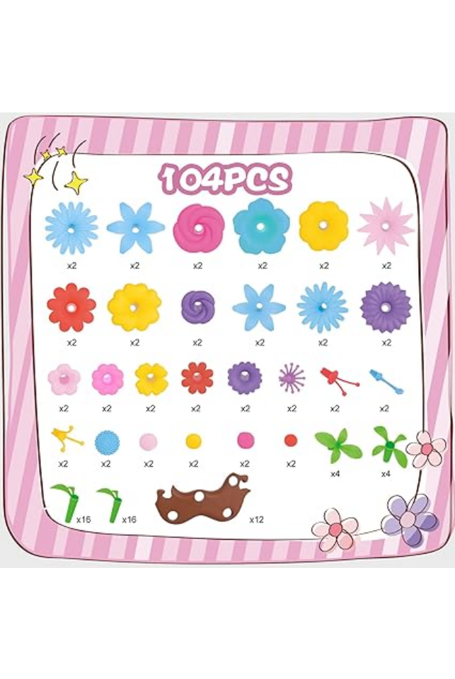 Jucarie gradina de flori, 104 piese, multicolor, Kramow [3]