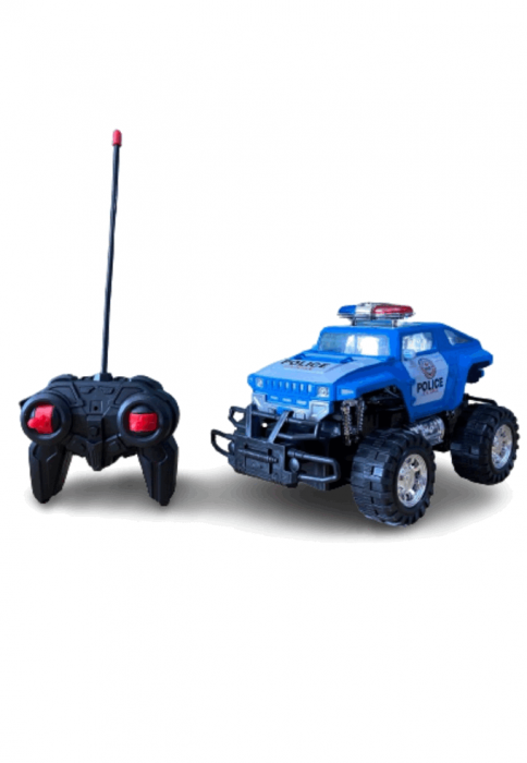 Jucarie Jeep de Politie cu Radiocomanda, OFF-ROAD, Cross-Country,4x4, scara 1:16, 4 Directii, albastru [3]