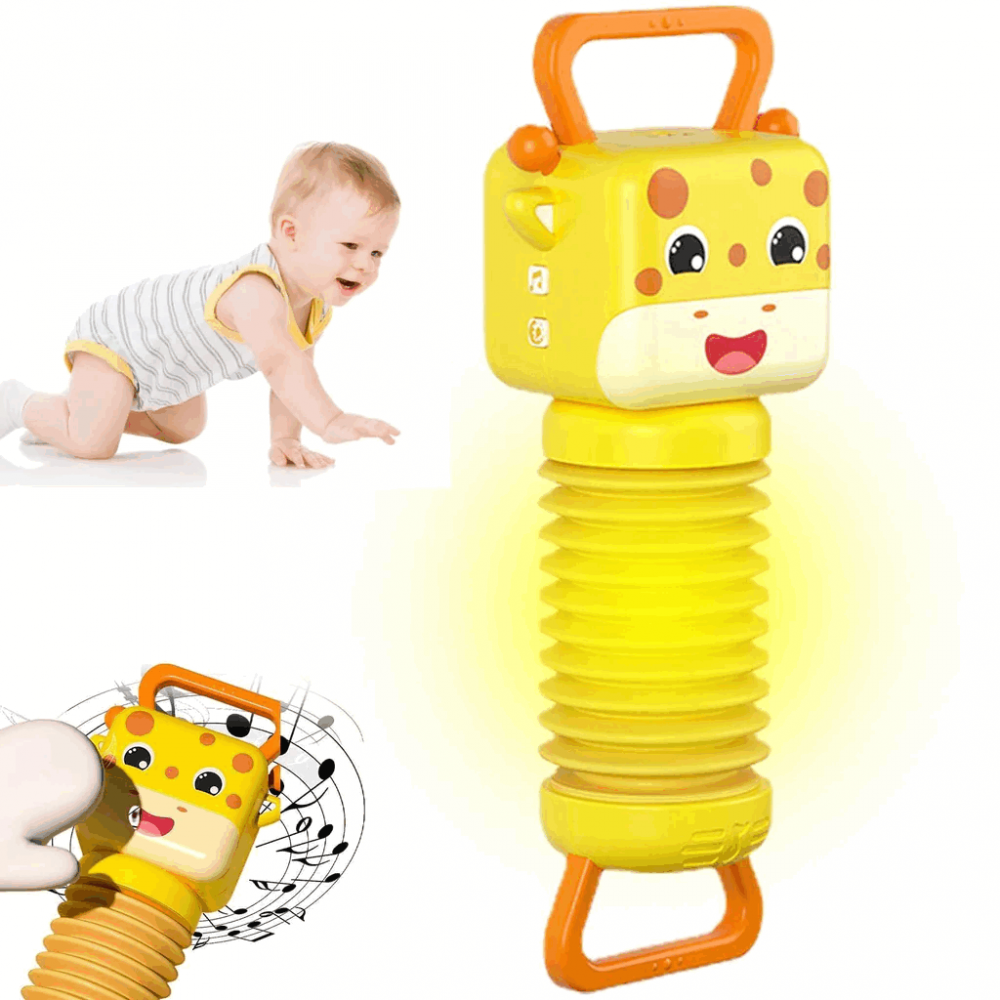 Jucărie muzicală pentru bebeluși, instrument muzical cu acordeon girafă, pentru bebeluși pentru învățarea timpurie, Bambebe [2]