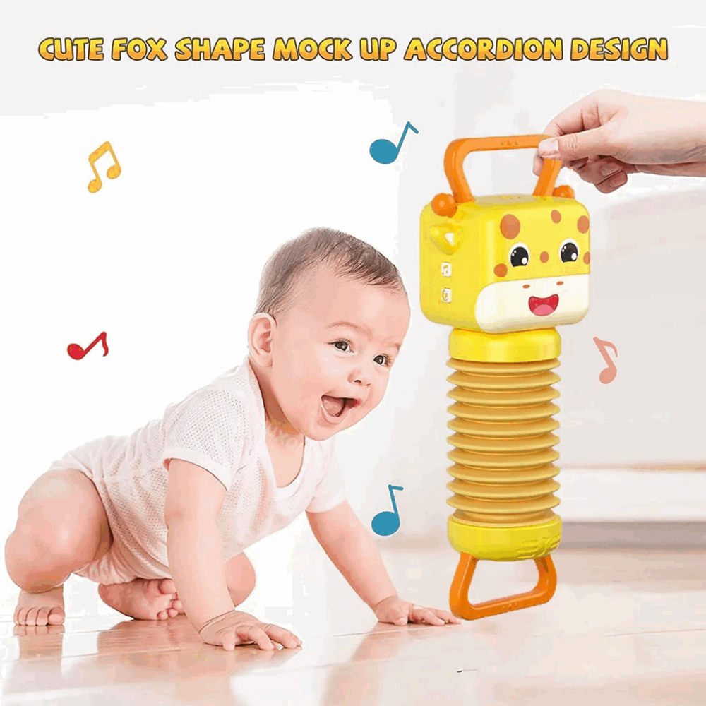 Jucărie muzicală pentru bebeluși, instrument muzical cu acordeon girafă, pentru bebeluși pentru învățarea timpurie, Bambebe [3]