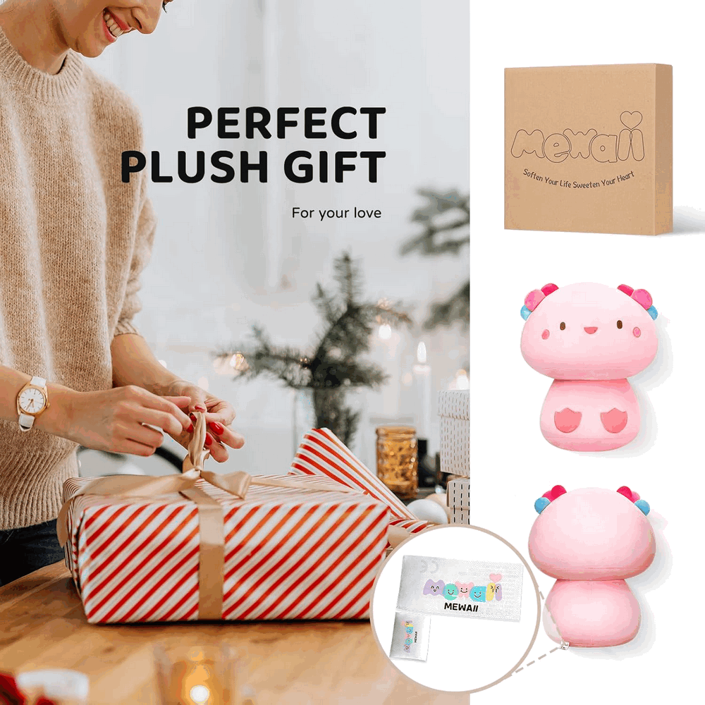 Jucarie plus de 36 cm, culoare roz, forma ciupercuta, Mewaii [5]