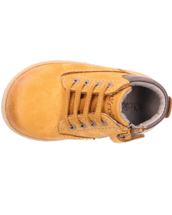 Kickers Tackland, Ghete de piele nabuc, Maro, 22 EU [2]