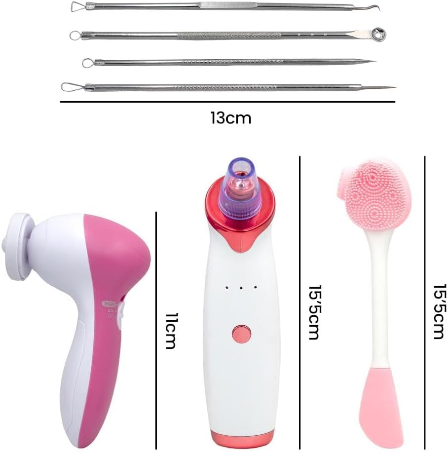 Kit 4in1 pentru Puncte Negre si Ingrijire Ten – Aspirator, Perie Electrica, Ustensile Metalice, Perie Silicon [6]