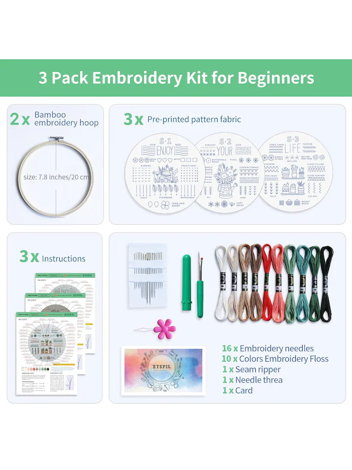 Kit broderie, 20 cm, multicolor - ZMH7 [3]