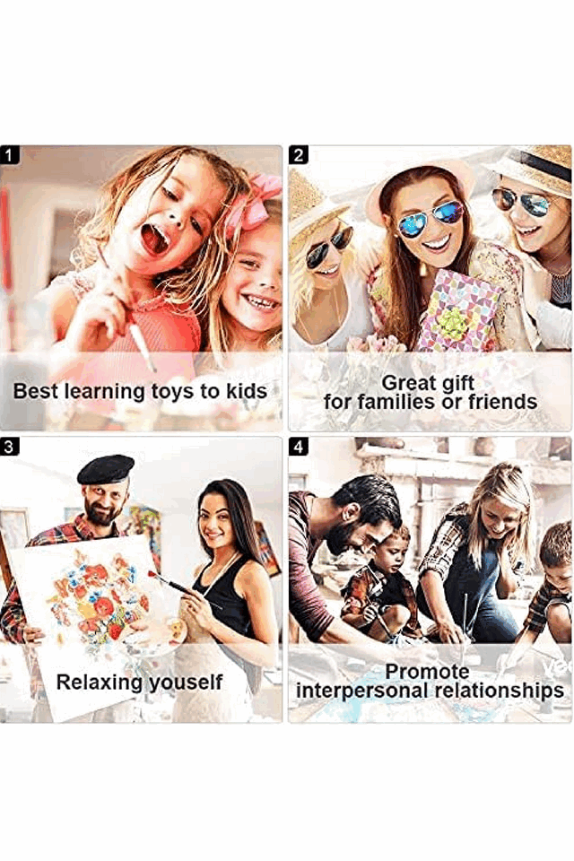 Kit creativ Pictură cu Numere, Broască Țestoasă Marina, Pentru Adulți Începători,N869, 50x40 cm [2]