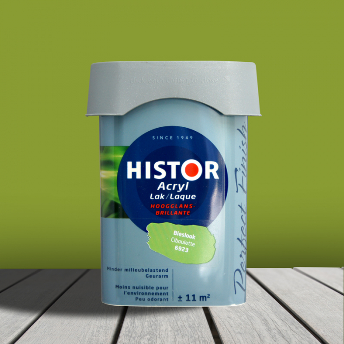 Lac colorat, Histor, pe baza de terebentina, Interior si exterior,verde-6923, 750 ml [2]