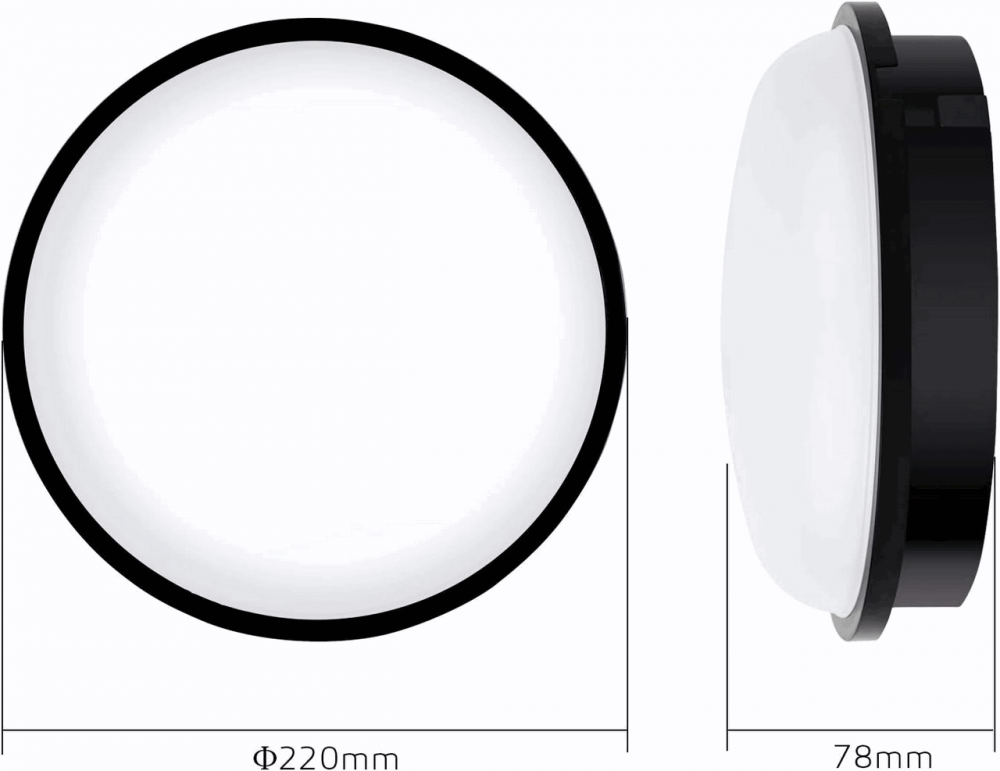 Lampă exterioară LED rotundă, diametru 20 cm, 20W, IP 65, 1600 lm, 3000 K, MegaCube, 23W9Z [7]