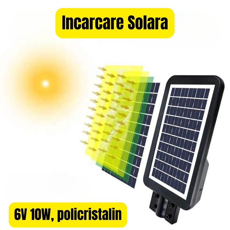 Lampa Stradala Solara 300W, Autonomie 10-12 Ore, Rezistenta la Intemperii, Iluminare Puternica pentru Spatii Exterioare, Clasa Energetica A, 53 x 25 cm [5]