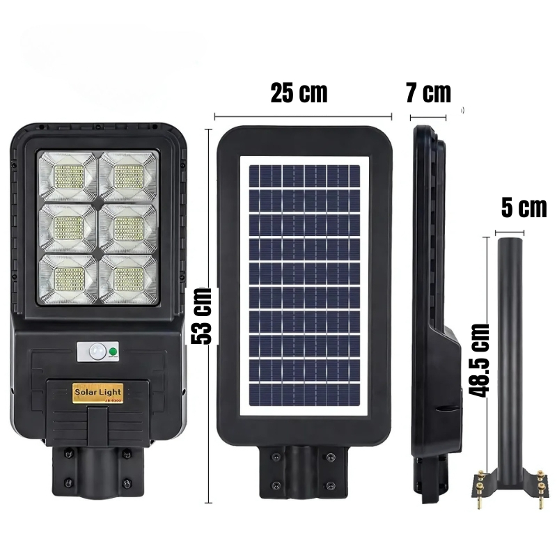 Lampa Stradala Solara 300W, Autonomie 10-12 Ore, Rezistenta la Intemperii, Iluminare Puternica pentru Spatii Exterioare, Clasa Energetica A, 53 x 25 cm [2]