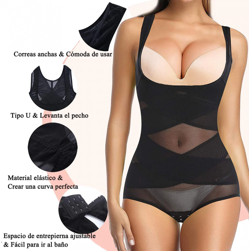 Lenjerie de corp modelatoare, control abdominal,GOTOLY, Negru, 3XL [3]