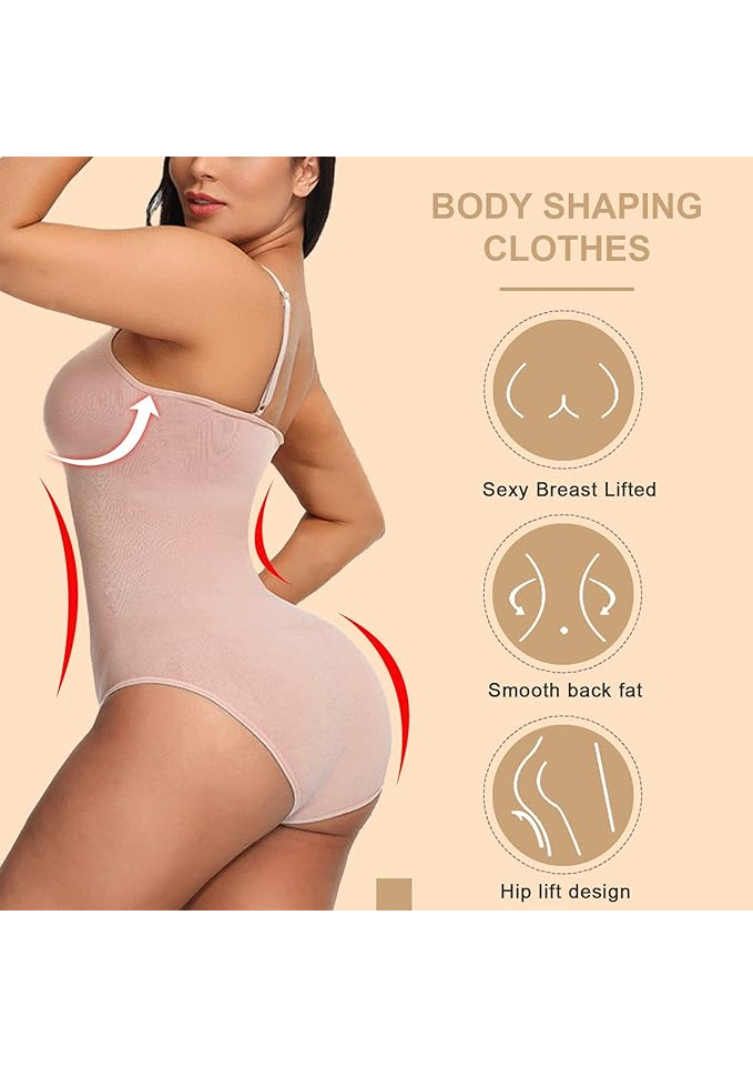 Lenjerie de Corp Modelatoare, Invisibilă, Subțire, Pentru Slăbire, CheChury, bej, XL [4]