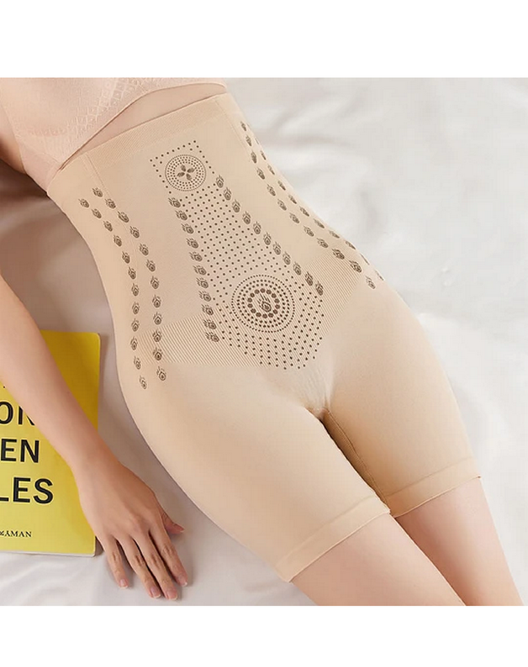 Lenjerie Intimă cu Talie Înaltă pentru Arderea Grăsimilor,Control Abdomen și Sculptare Corporală, IONSTech, bej, marime L [4]
