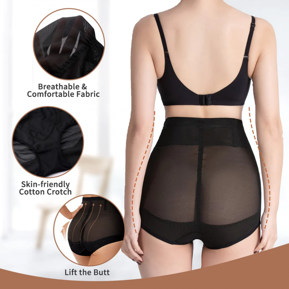 Lenjerie modelatoare pentru abdomen cu talie înaltă, negru, XL, 75WD [3]
