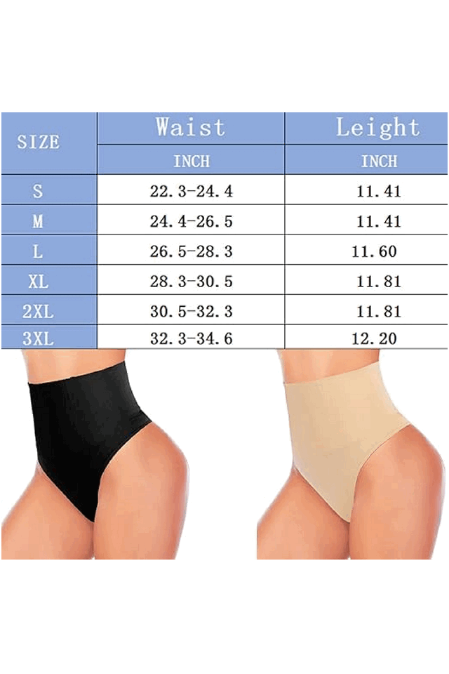 Lenjerie Modelatoare tip Tanga, Talie Înaltă, Bej,Weisangmi, 3XL, AFLL [6]