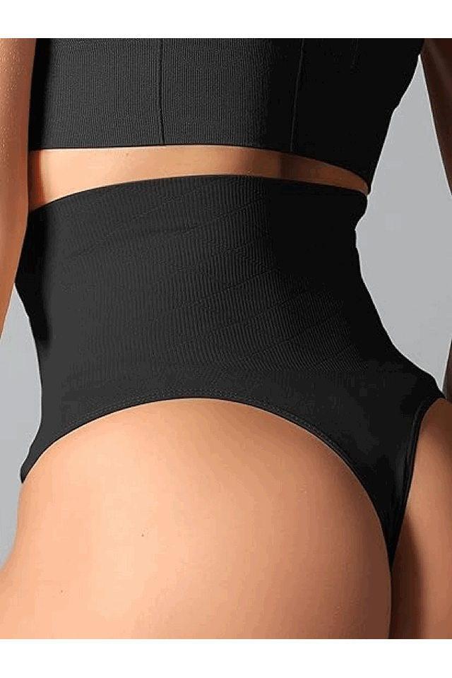 Lenjerie Modelatoare tip Tanga, Talie Înaltă, negru,Weisangmi [5]