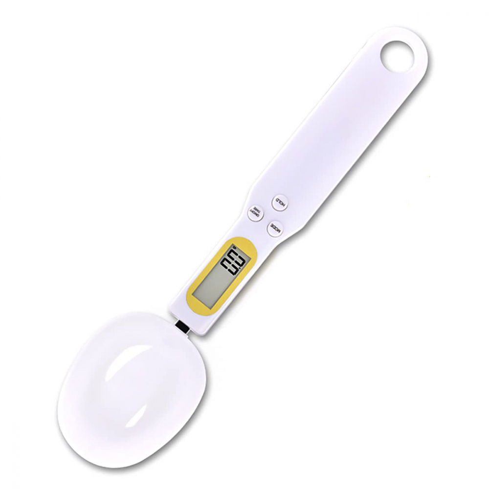 Lingura cu Cantar Digital de Bucatarie – Precizie 0.1 g, Capacitate 500 g, Ideala pentru Lapte Praf, Condimente, Lichide si Pulberi, Baterie inclusa CR2032, 23 cm [1]
