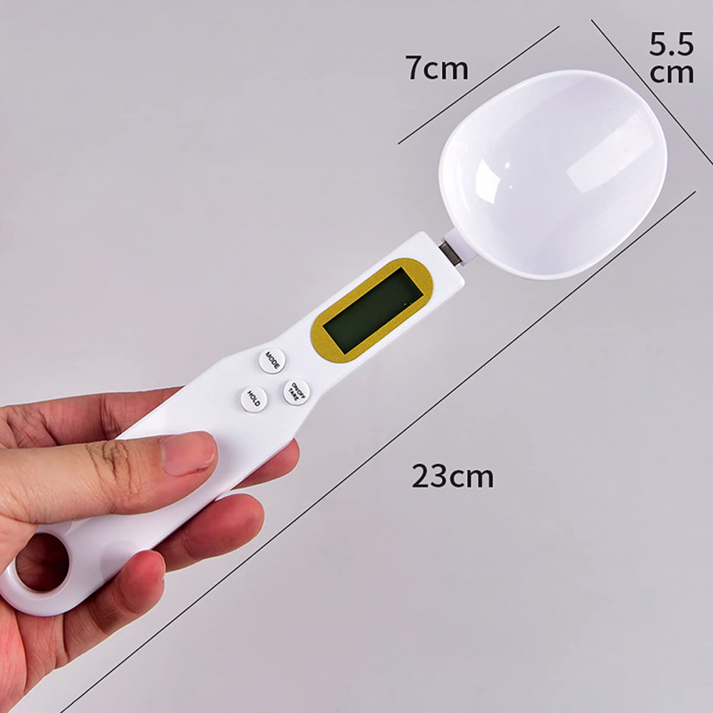 Lingura cu Cantar Digital de Bucatarie – Precizie 0.1 g, Capacitate 500 g, Ideala pentru Lapte Praf, Condimente, Lichide si Pulberi, Baterie inclusa CR2032, 23 cm [4]