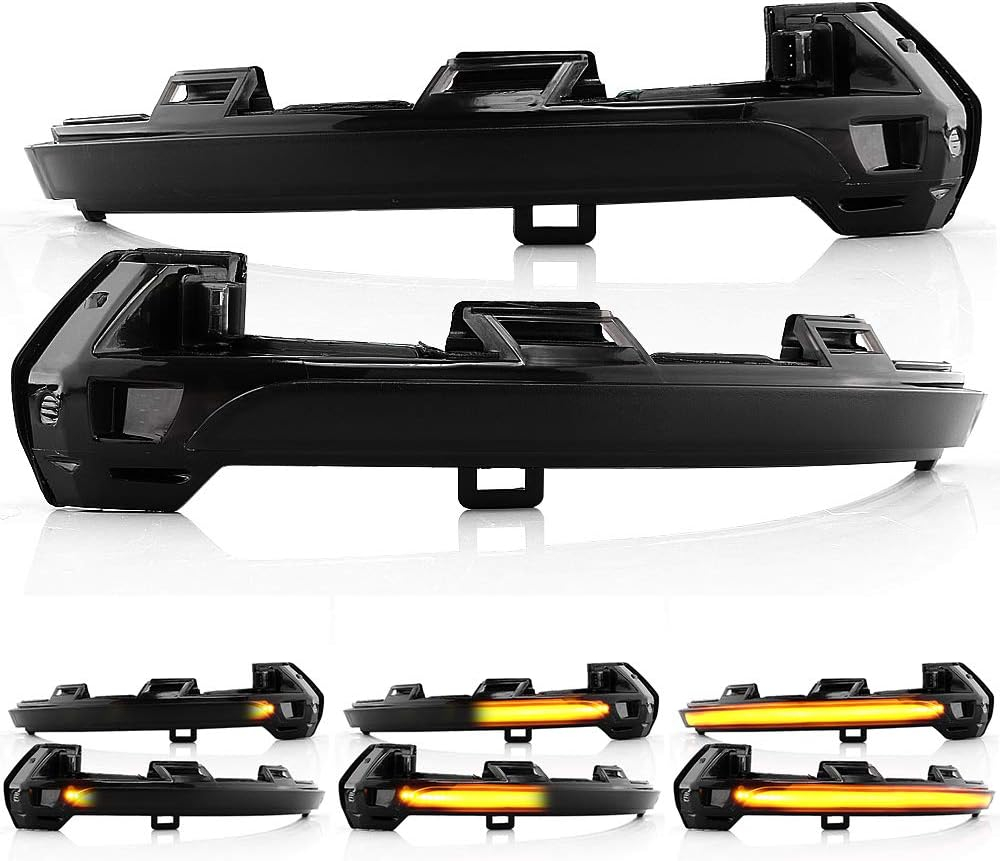 Lumină Dinamică de Semnalizare LIGHTDELUX, 2 Indicatoare Laterale pentru Oglindă, Stânga/Dreapta, pentru VW Passat B8 și Arteon, Negru, V-170640 [2]