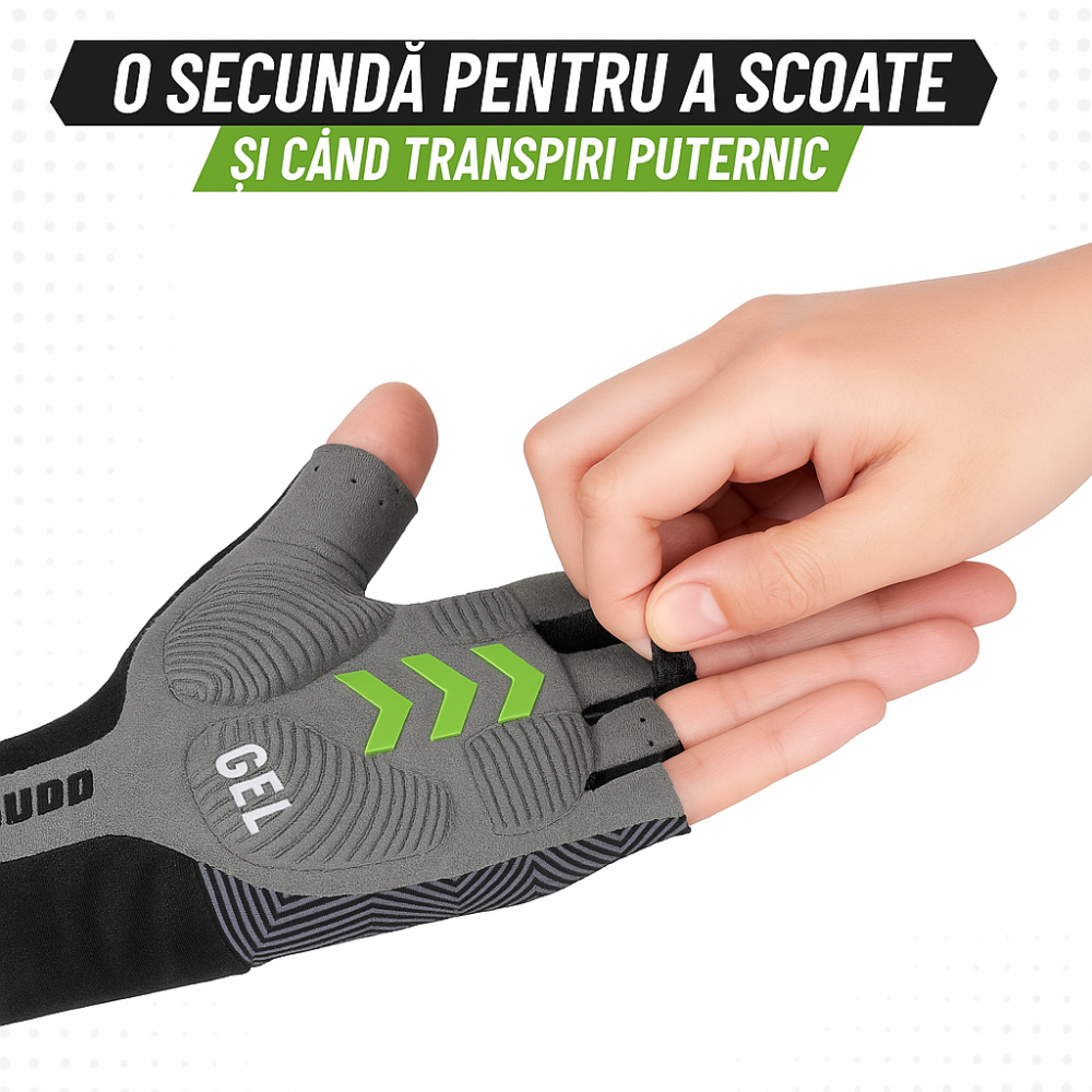 Mănuşi Ciclism BESUDO Reflectorizante, Compatibile cu Smartwatch, Confort Maxim şi Design Modern, negru, marime L [4]
