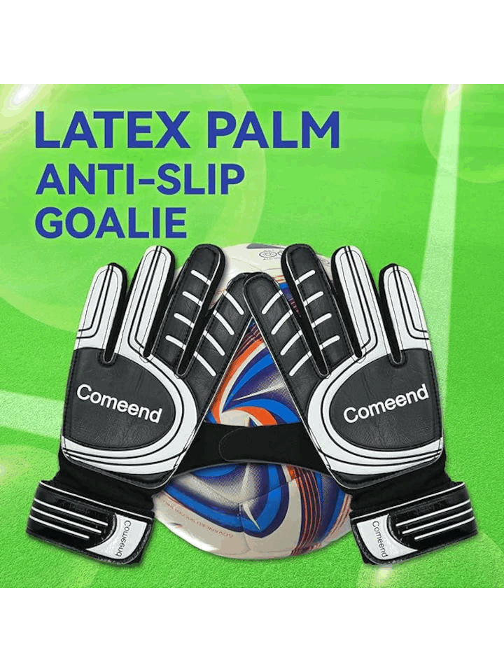 Manusi de Portar, WECDOIT, pentru Fotbal, Copii, Reglabile, Protectie multipla degete, Palma Anti - Alunecare, Rezistente la uzura, marime 5, Negru [4]