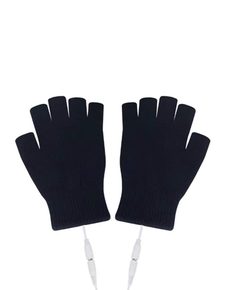 Mănuși Unisex pentru Femei și Bărbați, Încălzite USB, pentru Iarnă, pentru Laptop, Lavabile, Negre [2]